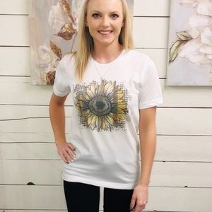 Sunflower Graphic Tee - White